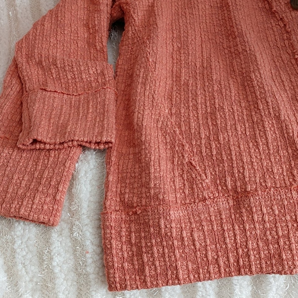 NEW Two by Vince Camuto Cardigan Sweater Slub Knit Pink Coral Textured Ladies S - Picture 7 of 11